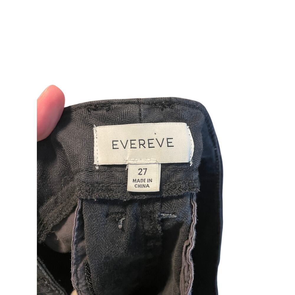 Evereve Black Linen Blend Tailored Cargo Mid/High Rise Shorts Minimalist Size 27 - Picture 5 of 5